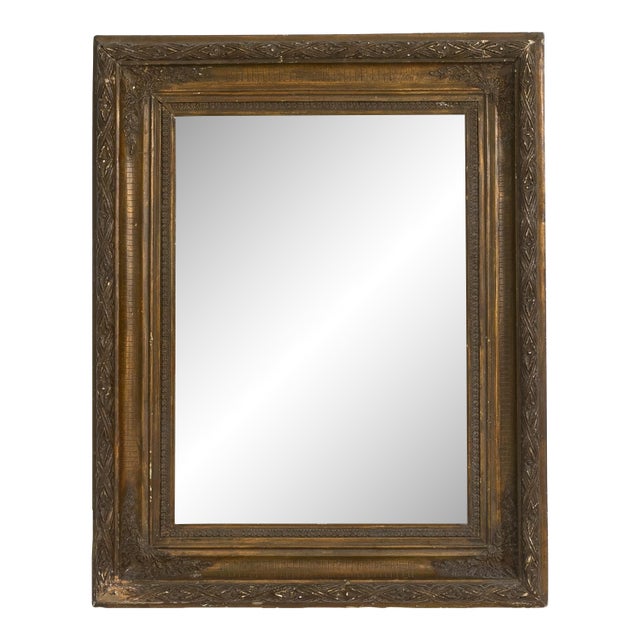 19th Century French Empire Giltwood Wall Mirror France 19th Century For Sale