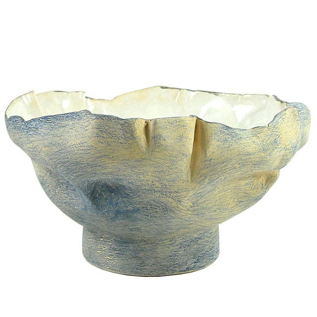 Sculptural Handpainted Pottery Bowl by Joanna Wysocka, 2010s For Sale - Image 12 of 12