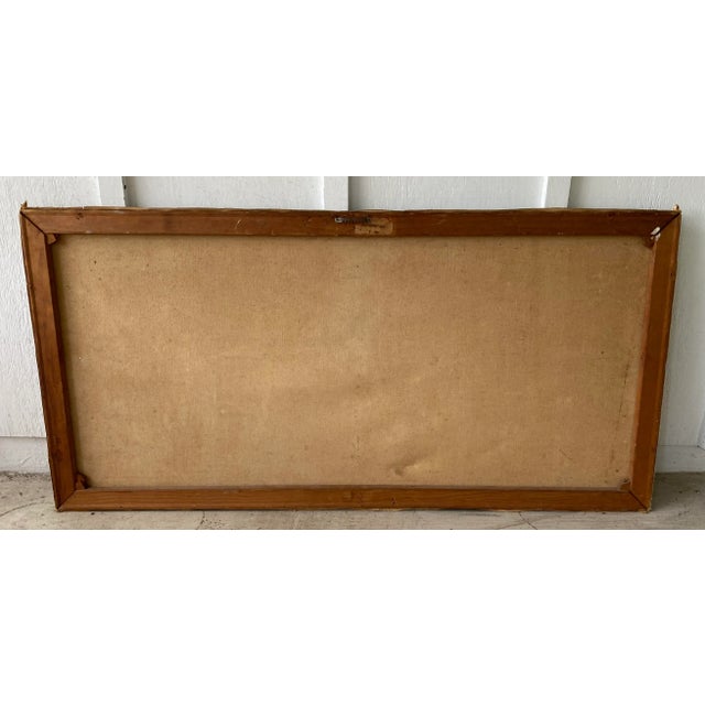 Large Vintage Paris France Street Scene Painting, Signed For Sale - Image 12 of 13