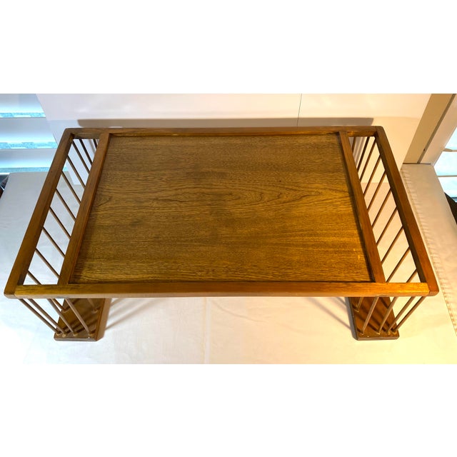 Vintage Wood Breakfast Bed Lap Tray W/ Side Storage Compartments Chairish