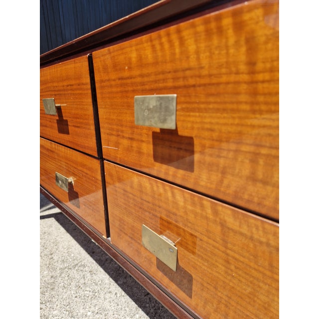 Brown Vintage Mahogany Burl Sideboard, 1950s For Sale - Image 8 of 18