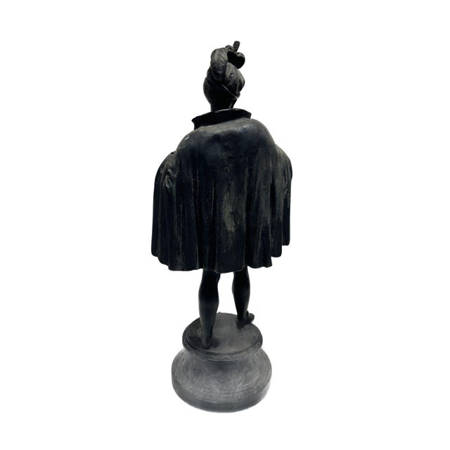 1910s Spelter Cavalier Statue For Sale - Image 5 of 5