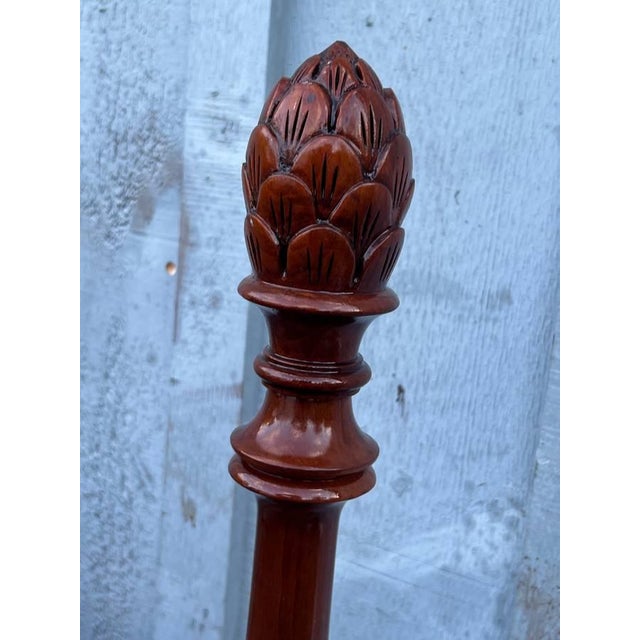 Henkel Harris Traditional Solid Cherry Pineapple Four Poster Queen Bed Frame. For Sale In Washington DC - Image 6 of 18