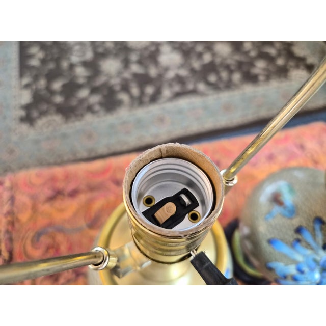 1920s Pair of Cloisonne Vase Table Lamps For Sale - Image 10 of 14