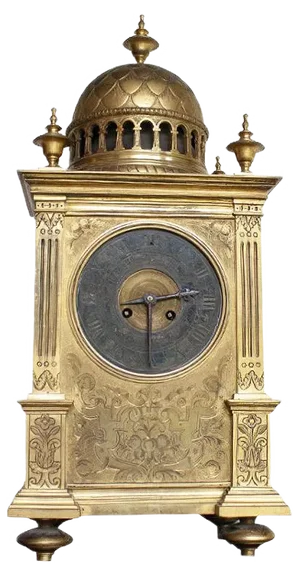 Late 19th Century Bronze and Gold Plated Clock