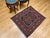 Textile Vintage Afghan Baluch Tribal Area Rug in a Near-Square Size in Red, Blue, Brown For Sale - Image 7 of 17