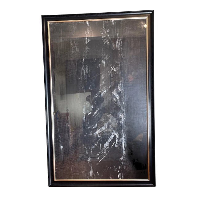 Vintage Abstract Expressionist Framed Painting For Sale