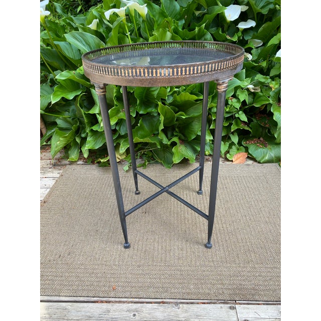 French French Round Marble Top Lamp Tables For Sale - Image 3 of 12