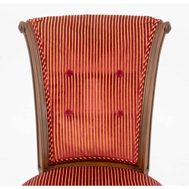 Wood Louis XVI Style Upholstered Dining Chairs, 4 For Sale - Image 7 of 9