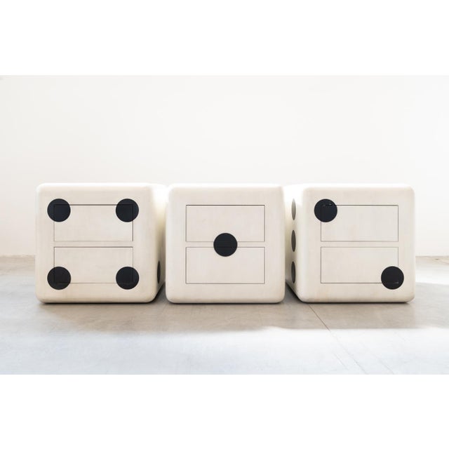 CUBO nut with wheels and two drawers 1980s beech plywoo