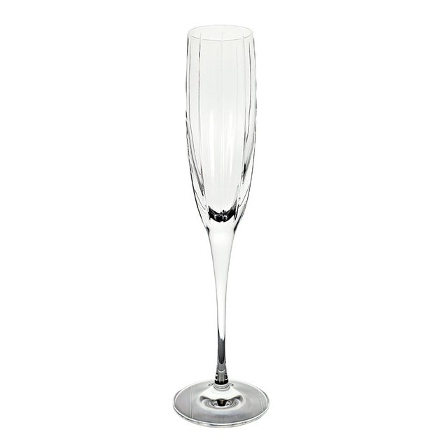1980s Mikasa Arctic Lights Clear Champagne Flutes, Pair For Sale In San Francisco - Image 6 of 8