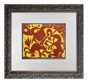 Pablo Picasso Linogravure Ltd Edition - "Picador (Rouge Et Jaune) ” W/Frame