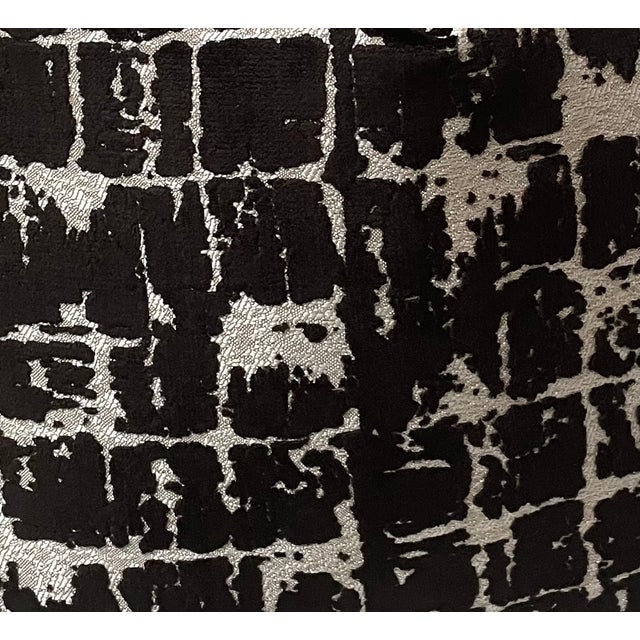 Ebony Black & Ivory Hollywood Glam Pillows- Set of 2 For Sale - Image 4 of 4