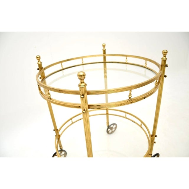 1970s Vintage French Brass Drinks Trolley, 1970s For Sale - Image 5 of 8