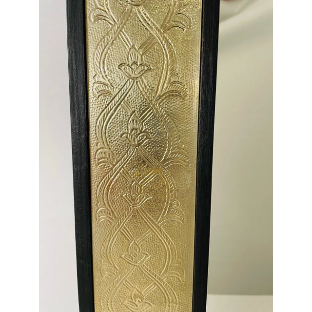 Hollywood Regency Style Black & Brass Filigree Design Mirror, a Pair For Sale - Image 11 of 13