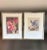 Printmaking Materials Framed Artwork Horst Janssen Lillies Floral Offset Lithograph Red Stamped Germany, Framed For Sale - Image 7 of 8