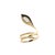 Striking 18K yellow gold snake-inspired swirl ring featuring an eye-shaped GIA-certified oval diamond weighing 1.12 carats...
