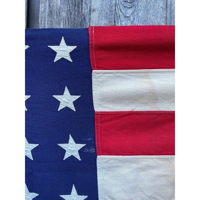 American Authentic 1930s American Flag 48 Stars All Cotton Sewn Stars For Sale - Image 3 of 5
