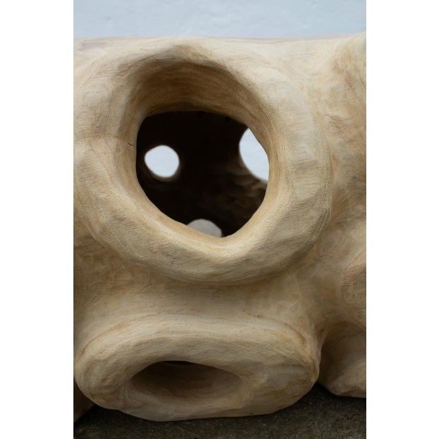 Wood Derwin Sculptural Oak Bench by Tom Heywood For Sale - Image 7 of 11