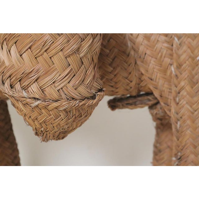 Spanish Hand-Woven Wicker Donkey, 1950s For Sale - Image 11 of 15