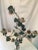 Mid 20th Century Vintage Rustic Vine and Trumpet Flower Italian Tole Three Candle Candelabra For Sale - Image 5 of 11