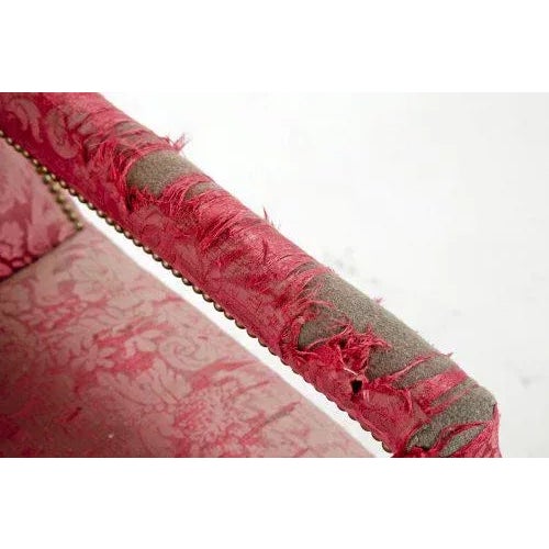 Brown Early 18th Century French Pink Upholstered Armchair For Sale - Image 8 of 10