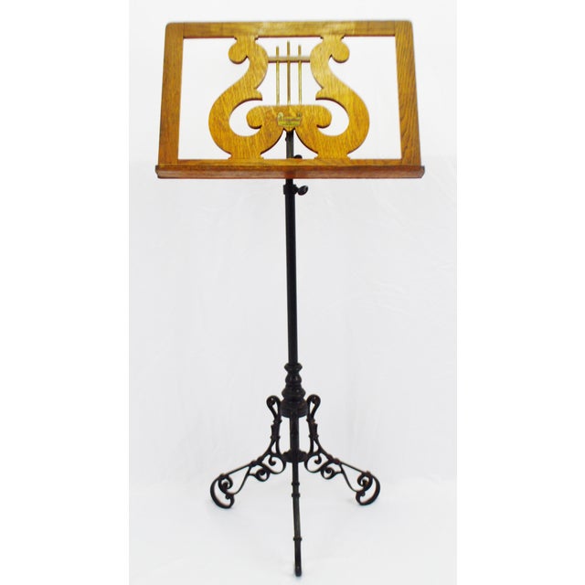 Antique Hamilton Adjustable Iron Base Music Stand Chairish