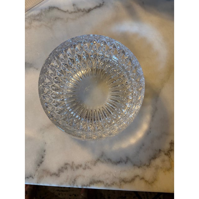 Hollywood Regency Vintage Gorham “Althea” Full Lead Crystal Bowl – New Old Stock – Made in West Germany – 7.5” For Sale - Image 3 of 12