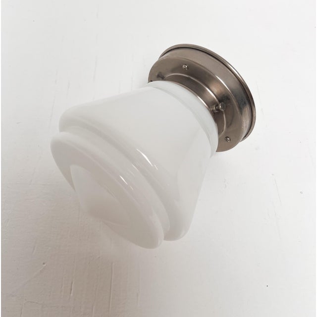 Metal Opal Glass Gispen Ceiling Lamp by Giso, 1960s For Sale - Image 7 of 12