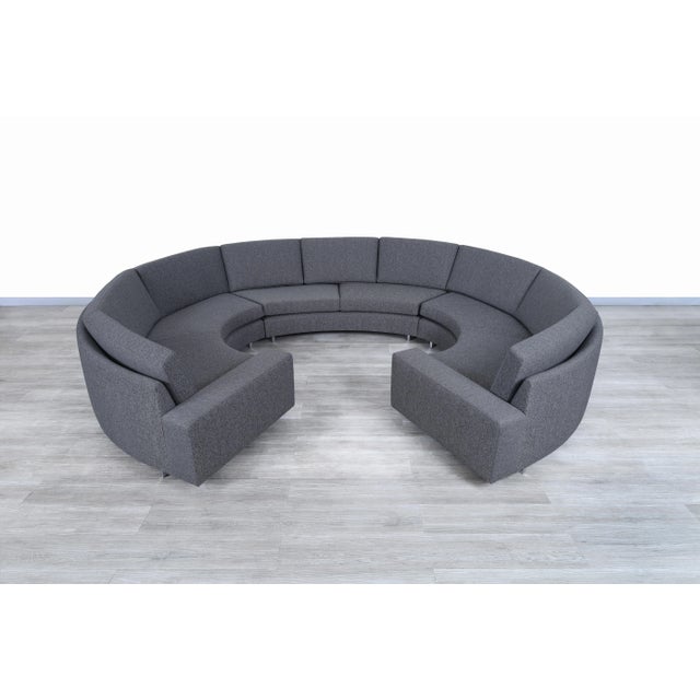 A true conversation piece, this mid-century modern chrome sectional sofa transforms a room into an experience. Inspired by...