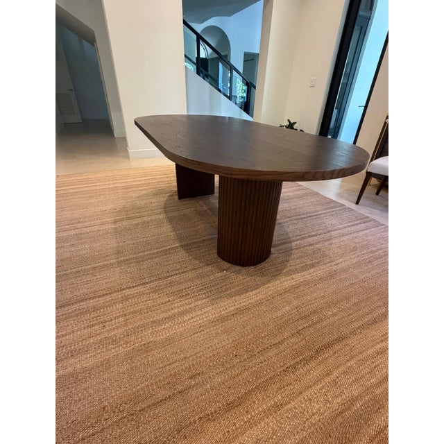 Rh / Restoration Hardware - Byron 84” Dining Table + 6 Padua Chairs - Brown Oak For Sale In Miami - Image 6 of 6