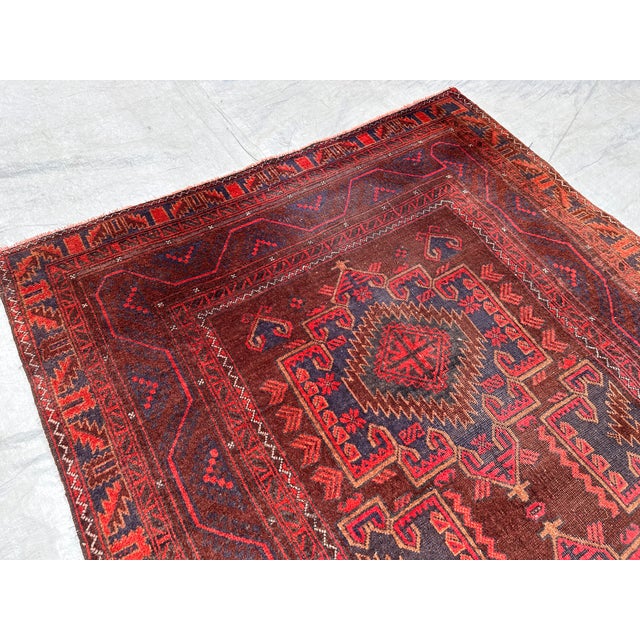 1970s Antique Herati Hand-Knotted Wool Rug - 8'7" X 4'0" For Sale - Image 5 of 14