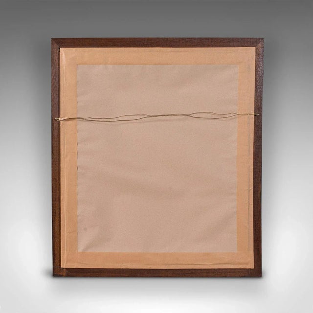 Green 1910s Antique Edwardian English Hand Painted Framed Panel For Sale - Image 8 of 9