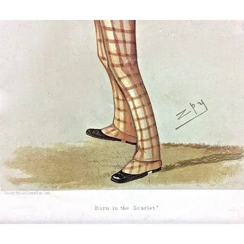 19th Century Antique Vanity Fair "Born in the Scarlet" Plate For Sale - Image 5 of 6