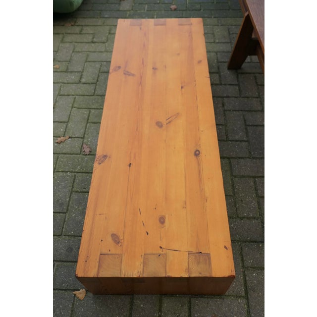 Low Pine Coffee Table in the style of Charlotte Perriand, France, 1960s For Sale - Image 4 of 10