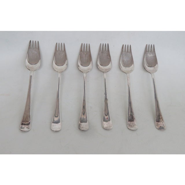 Silver Epns Sheffield England El Silver Plated Party Sporks With Serrated Edge 5005b For Sale - Image 8 of 13