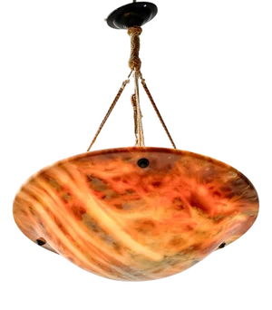 Art Nouveau Alabaster Pendant Light, 1900s
