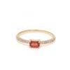 Natural 0.37 cts red sapphire & 0.14 cts diamond ring 14k gold For Sale - Image 16 of 18