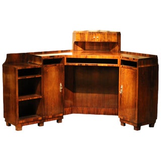 Art Deco Veneer Writing Desk or Vanity Table, 1920s For Sale