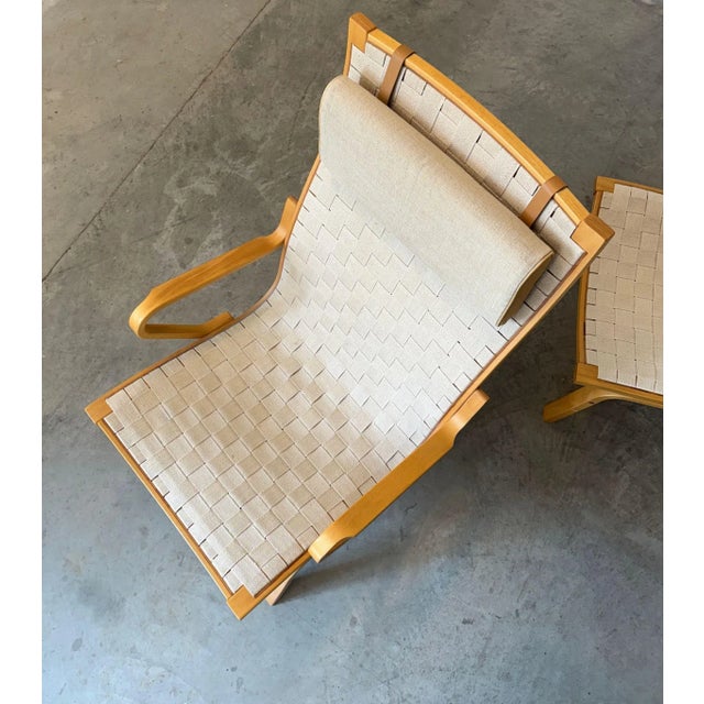 Wood 1960s Kvist Møbler “Albert” Armchair & Stool Designed by Finn Østergaard For Sale - Image 7 of 7