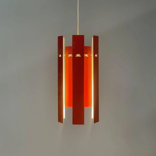 Metal Red Cocktail Pendant by Henning Rehhof for Fog & Morup, 1970s For Sale - Image 7 of 11