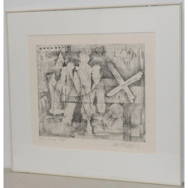Danny Edwards Abstract Black & White Etching c.1989 Fine abstract etching by Danny Edwards. Pencil signed and numbered 2/2...