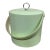 Vintage Mid-Century Modern George’s Briard Mint Green Vinyl Ice Bucket For Sale