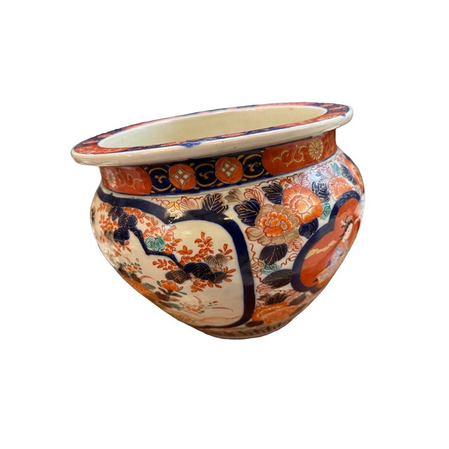 Imari Porcelain Plant Pot, 1890s For Sale - Image 3 of 7