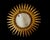 Large Spanish Sunburst Flush Mount in Gilt Metal, 1950, Set of 2 For Sale - Image 3 of 6