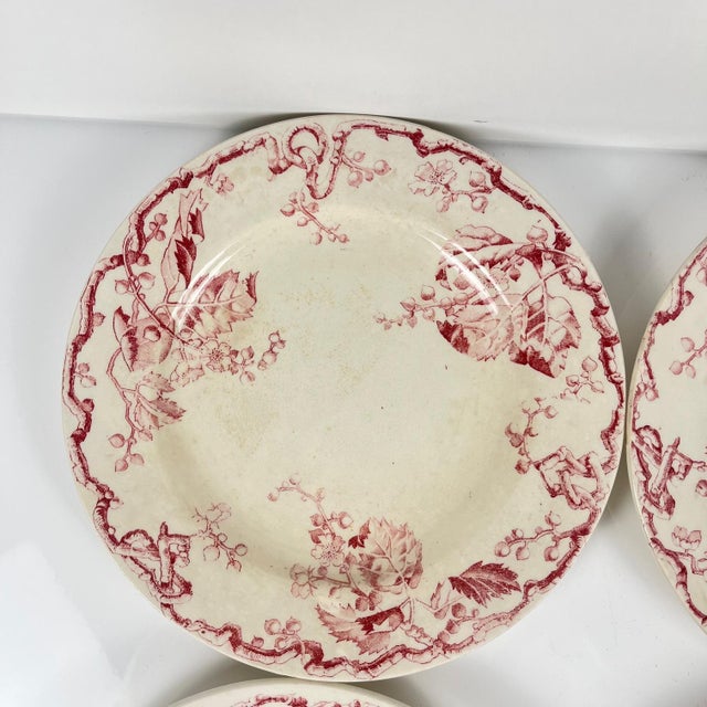 Vintage Terre De Fer Dinner Plates from KG Lunéville, 1800s, Set of 4 For Sale - Image 11 of 16