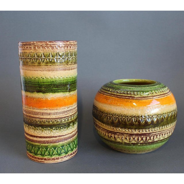 Mid-Century Modern Italian Sahara Ceramic Vase by Aldo Londi for Bitossi, 1960s For Sale - Image 11 of 12