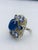 Bochic "Orient" Natural Diamond & Tanzanite Cocktail Ring Set In 18K Gold & Silver For Sale - Image 4 of 5