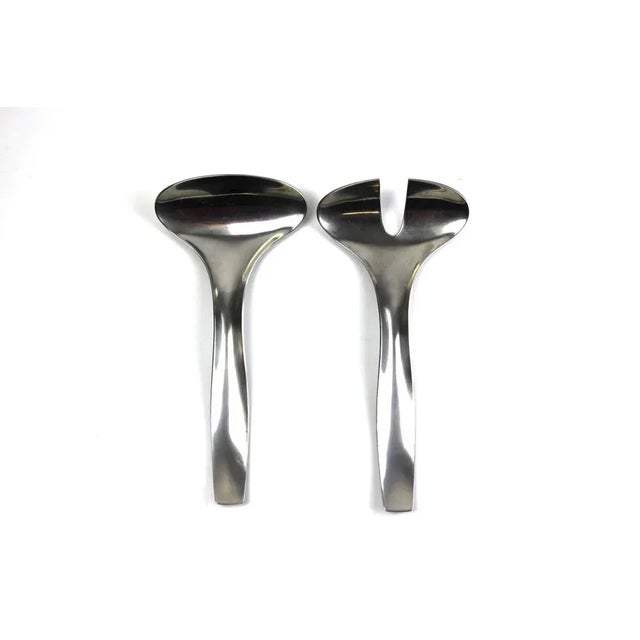 Model Danube 7000 Salad Servers by Janos Megyik for Amboss, 1970s, Set of 2 For Sale - Image 7 of 7
