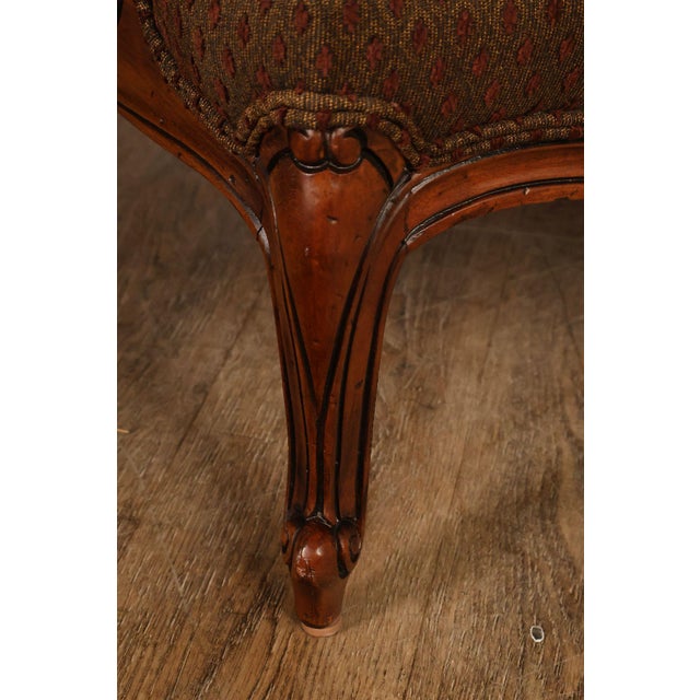 Ethan Allen French Louis XV Style 'Versailles' Armchair and Ottoman For Sale - Image 11 of 18